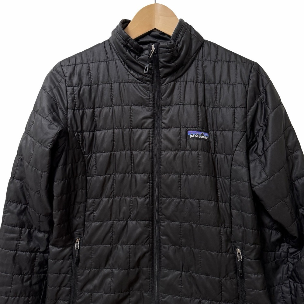 Patagonia Womens Nano Puff Quilted Zip Jacket Size S Black Packable USCS LOGO - Picture 3 of 11